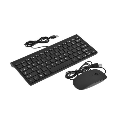 61QkFTaSnFL Wired Keyboard with Mouse USB Portable Office PC Laptop Keyboard and Mouse Set
