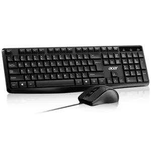 Acer OAK030 USB Wired Keyboard Mouse Set Ergonomic Comfort Durable Resilient Design For Office