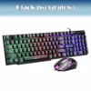 ready stock Gaming keyboard and mouse GTX3000 Set USB Gaming Keyboard Colorful backlight Gaming Mouse Keyboard Set