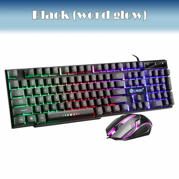 ready stock Gaming keyboard and mouse GTX3000 Set USB Gaming Keyboard Colorful backlight Gaming Mouse Keyboard Set