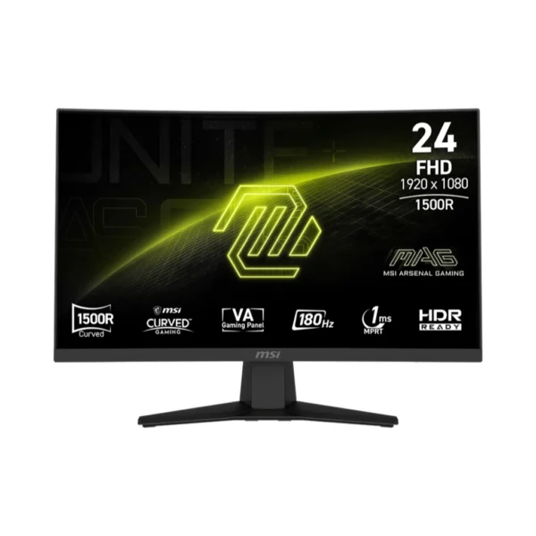 MAG 244C 23 6 CURVED GAMING MONITOR 23 6 VA FHD 1MS 180HZ ADAPTIVE SYNC HD MI DP