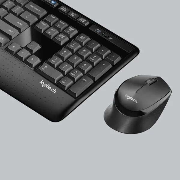 Logitech MK345 Full Sized Wireless Keyboard and Mouse Combo with Palm Rest