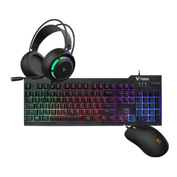 Rapoo V125S 4 in 1 Gaming Keyboard Set Mouse Keyboard Headphone Mouse Pad 2 Year Warranty by Rapoo Malaysia