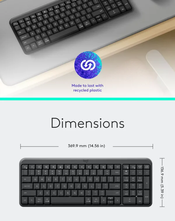 my-11134208-820lh-mf20b077lmh442.webp Logitech MK250 Bluetooth Wireless Mouse and Keyboard Combo Fast Easy Connectivity Compact Wireless Keyboard