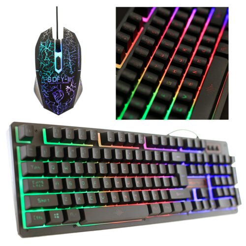 Gaming mouse Keyboard Luminous gaming Keyboard and mouse Colorful backlight Gaming Mouse Keyboard Set